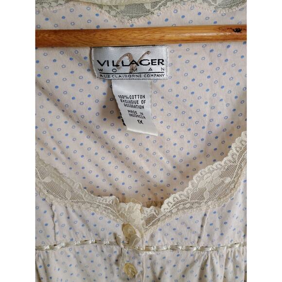 Vintage inspired cottage Core night gown Granny core 100% cotton villager XL - Picture 10 of 10